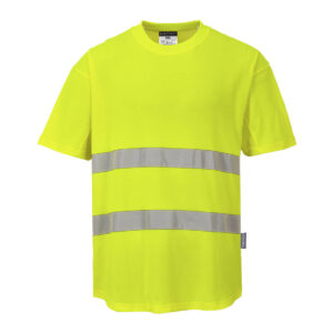 Tricou cu inserție de plasă contrastantă Hi-Vis S/S