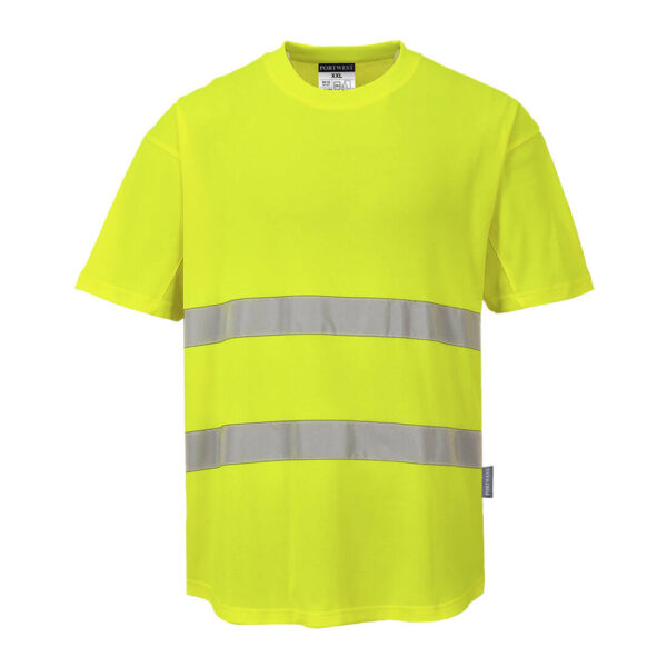 Tricou cu inserție de plasă contrastantă Hi-Vis S/S
