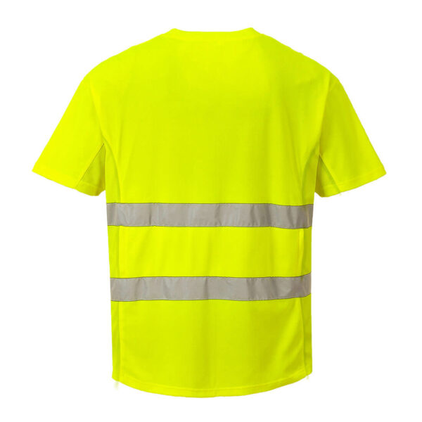 Tricou cu inserție de plasă contrastantă Hi-Vis S/S - imagine 2
