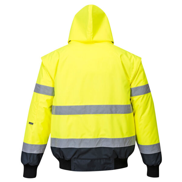 Jachetă Bomber 3 în 1 cu contrast Hi-Vis - imagine 2