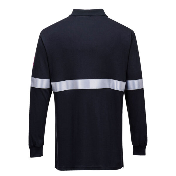 Tricou Polo cu Maneci Lungi Antistatic si Ignifug cu Benzi Reflectorizante - imagine 2