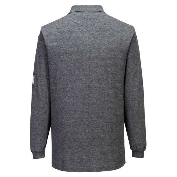 Flame Resistant Anti-Static Long Sleeve Polo Shirt - imagine 2