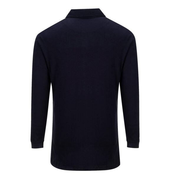 Flame Resistant Anti-Static Long Sleeve Polo Shirt - imagine 2
