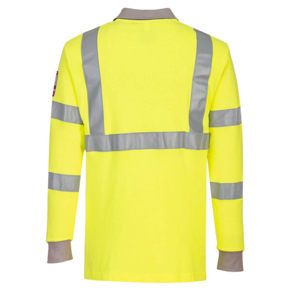 FR Modaflame Anti-Static Hi-Vis Long Sleeve Polo Shirt - imagine 2