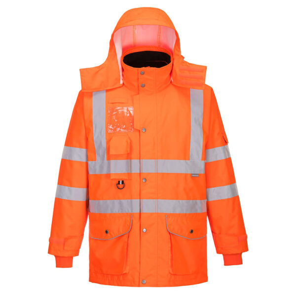Jachetă de trafic în respirabilă Hi-Vis 7-in-1