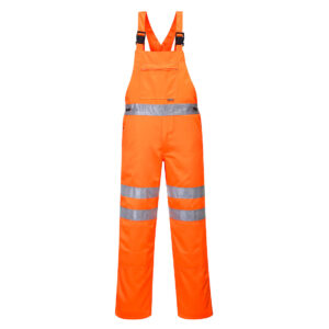 Pantaloni pieptar de serviciu Hi-Vis Poli-bumbac