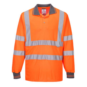 Tricou Polo HiVis cu maneci lungi