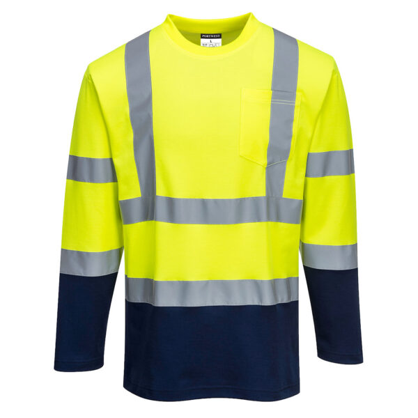 Tricou Doua-Tonuri Cotton Comfort cu Maneci Lungi