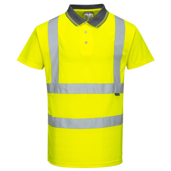 Tricou Polo Hi-Vis cu Maneci Scurte