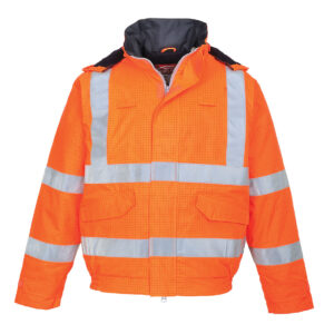 Jacheta de ploaie HiVis Bizflame, Antistatica, Ignifuga