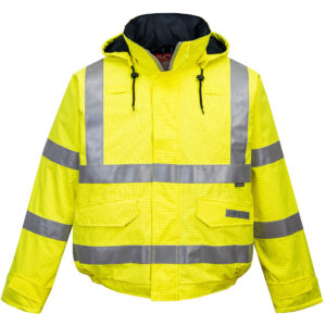 Jacheta de ploaie HiVis Bizflame, Antistatica, Ignifuga